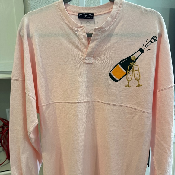 SPIRIT JERSEY JERSEY HAPPY HOLIDAYS CHAMPAGNE BABY XS - Picture 1 of 4